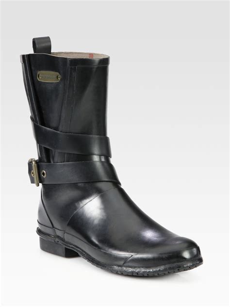 burberry mid calf buckle rain boots|burberry rain boots for women.